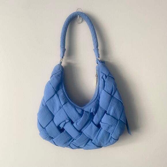 Jason Wu Dylan Woven Nylon Hobo Shoulder Bag in Vista Blue - Picture 5 of 8